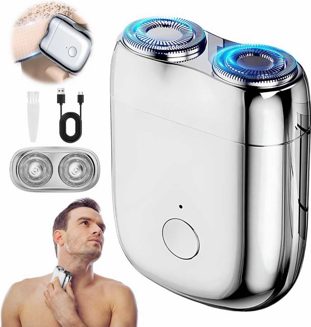 Mini Dual-Head Electric Shaver | ماكينة حلاقة كهربائية صغيرة
