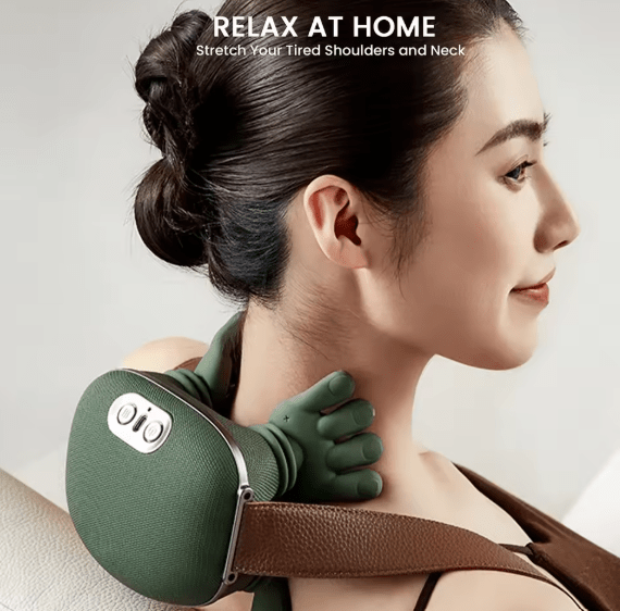 Premium Shoulder & Neck Massager – Portable Dual-Palm Kneading Therapy