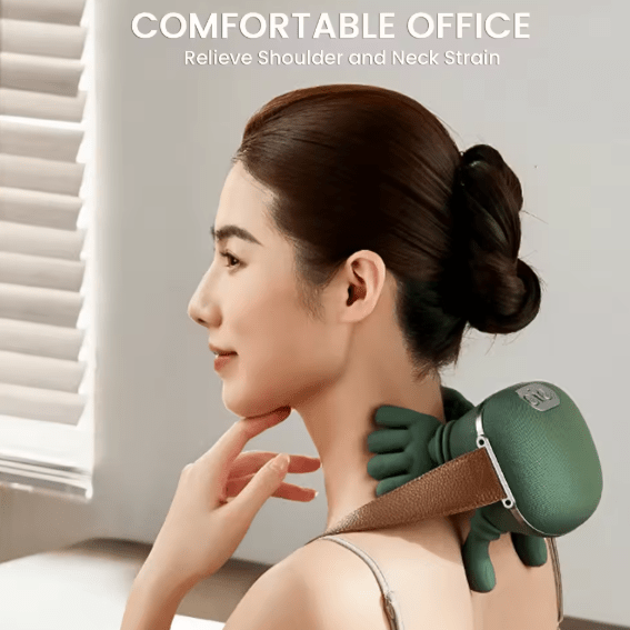 Premium Shoulder & Neck Massager – Portable Dual-Palm Kneading Therapy